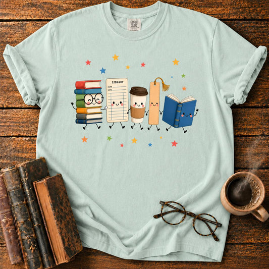 Kawaii Library Friends Parade T-Shirt