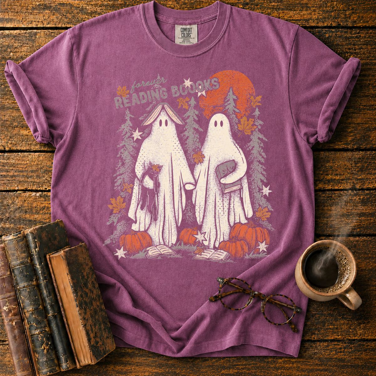 Forever Reading Under the Autumn Moon T-Shirt