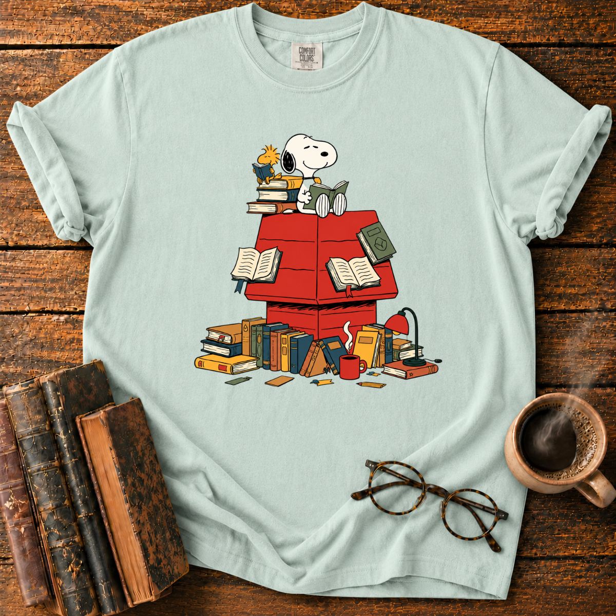 Snoopy’s Cozy Reading Book T-Shirt