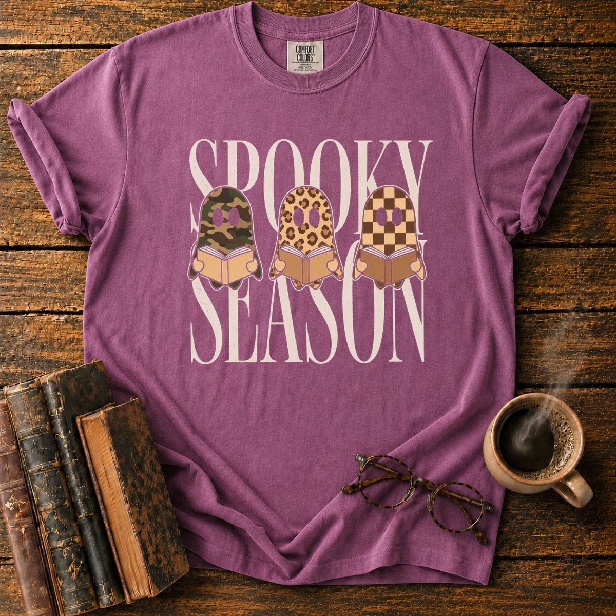 Spooky Season Ghosts Reading T-Shirt