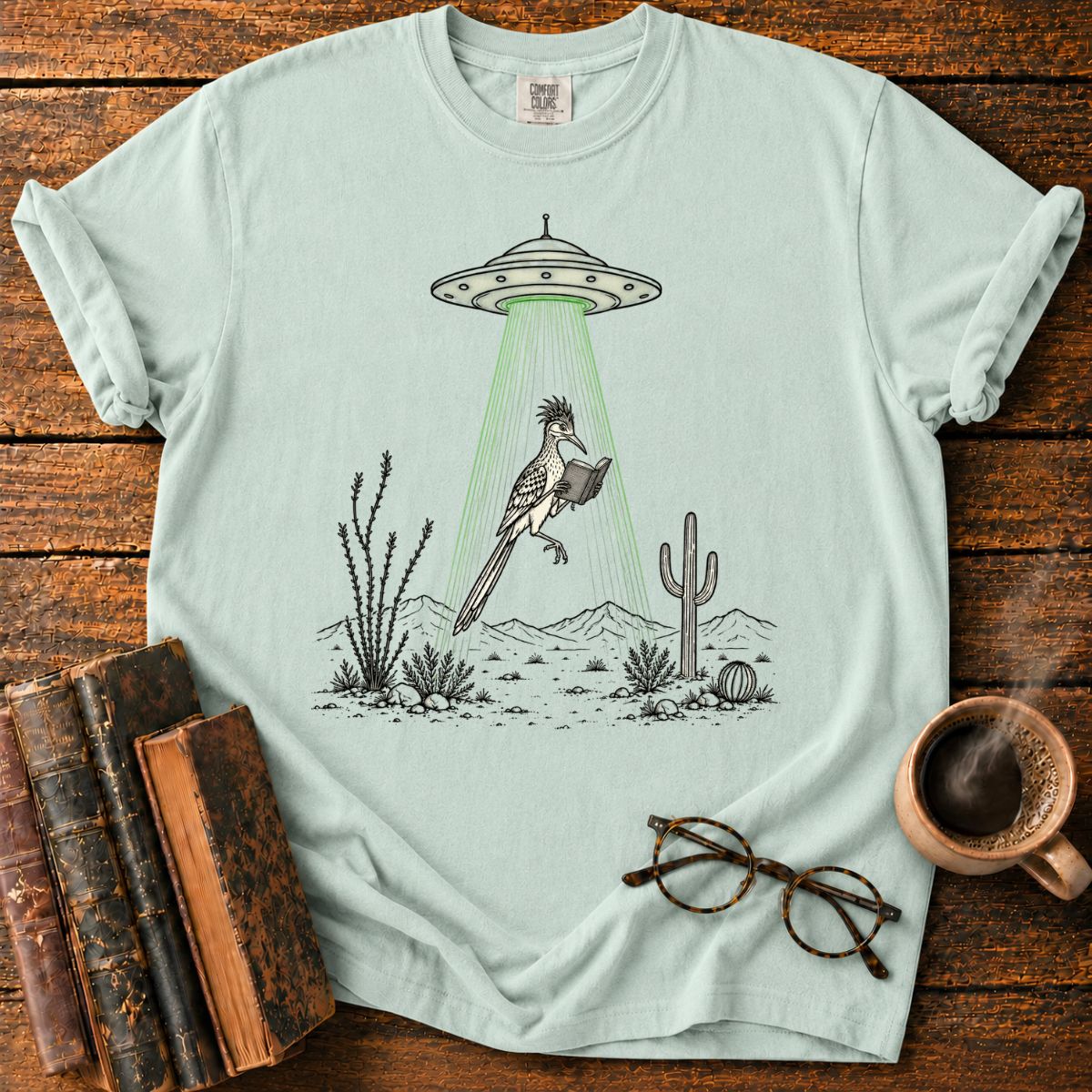Reading Roadrunner in the Green Beam T-Shirt