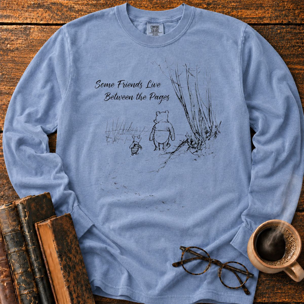 Some Friends Live Between The Pages LS T-Shirt