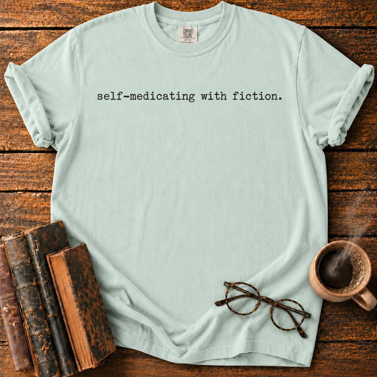 Self Medicating With Fiction Minimalist T-Shirt