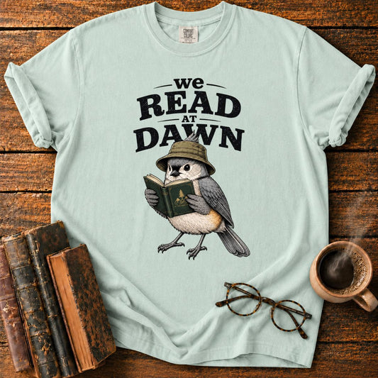 Vintage Bird Reading at Dawn T-Shirt