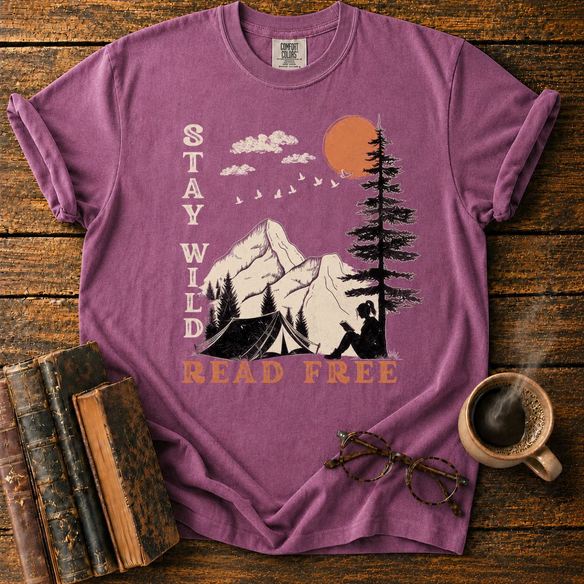 Stay Wild, Read Free Outdoors T-Shirt