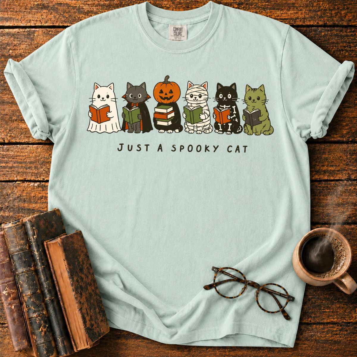 Just a Spooky Cat Book Club T-Shirt