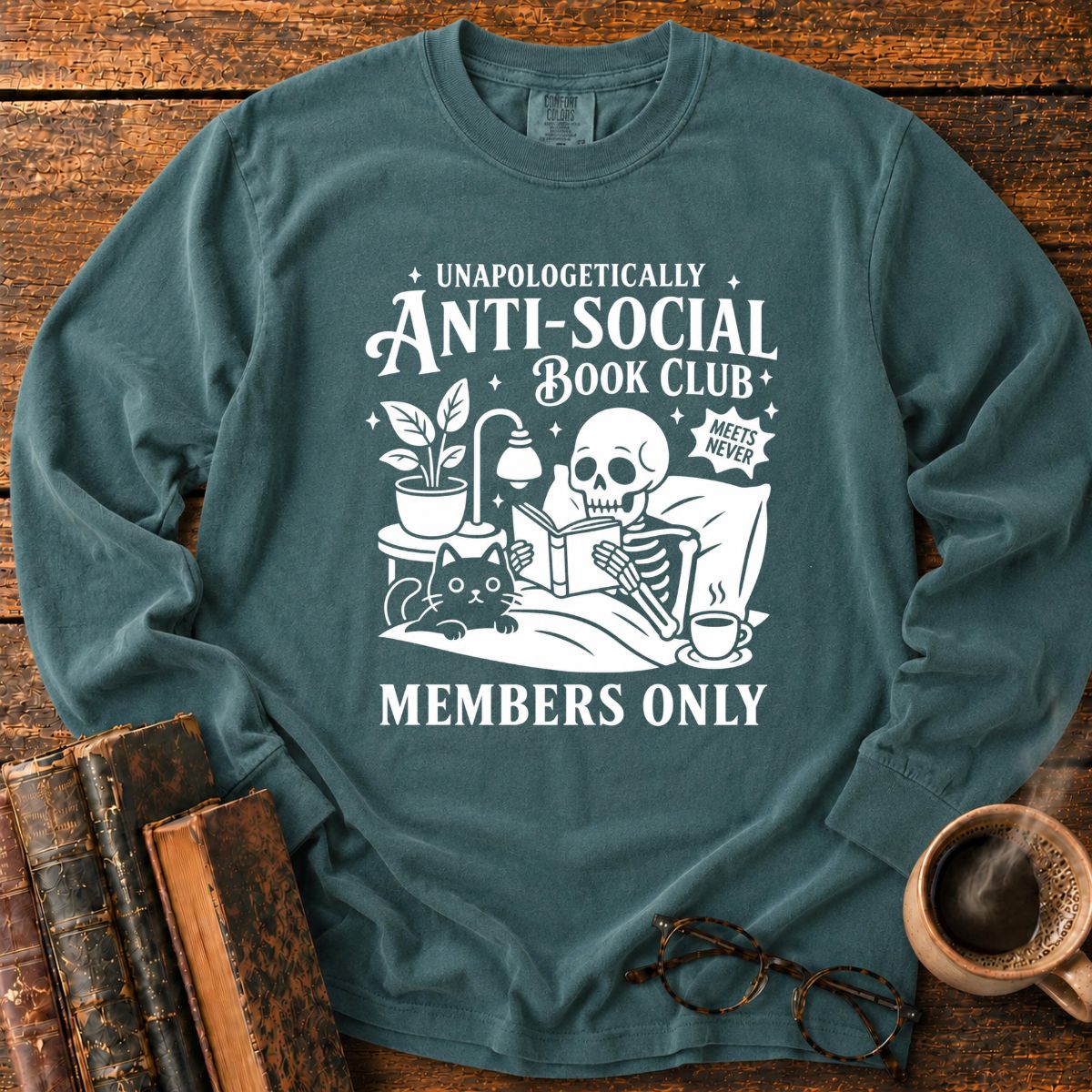 Unapologetically Anti Social Book Club LS T-Shirt