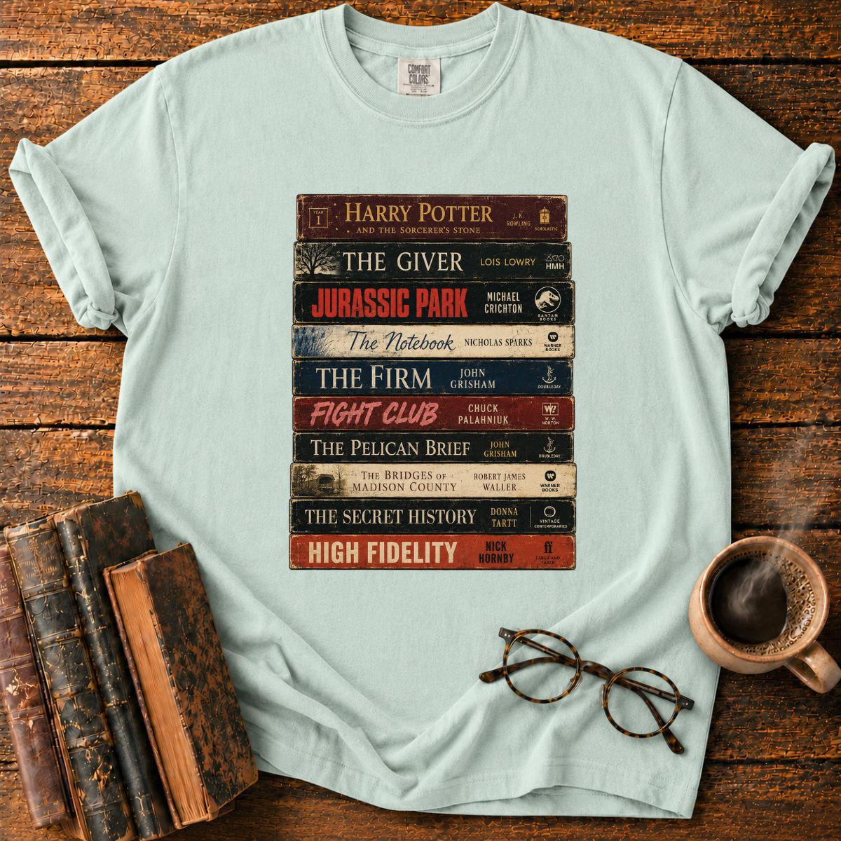 Vintage Stack of Classic Paperback Books T-Shirt