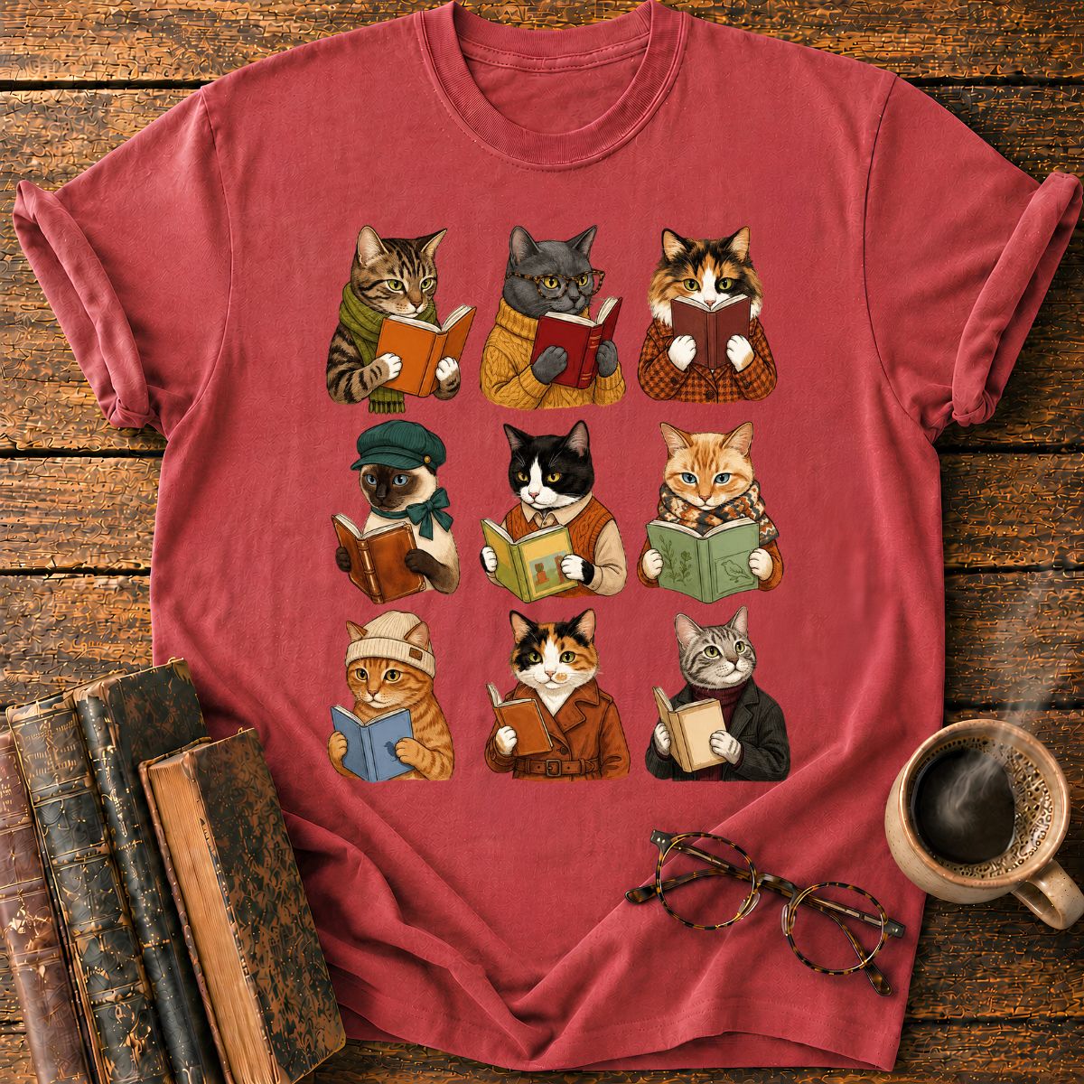 Cats & Books T-Shirt