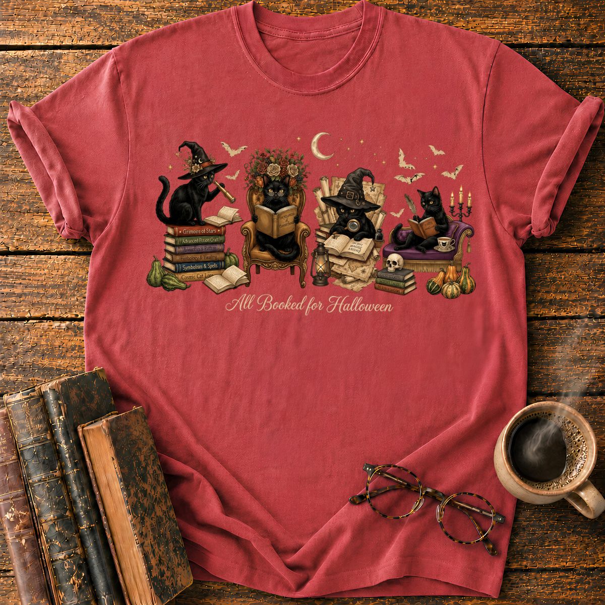 All Booked For Halloween T-Shirt