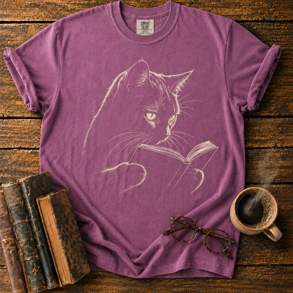 Bookish Cat T-Shirt