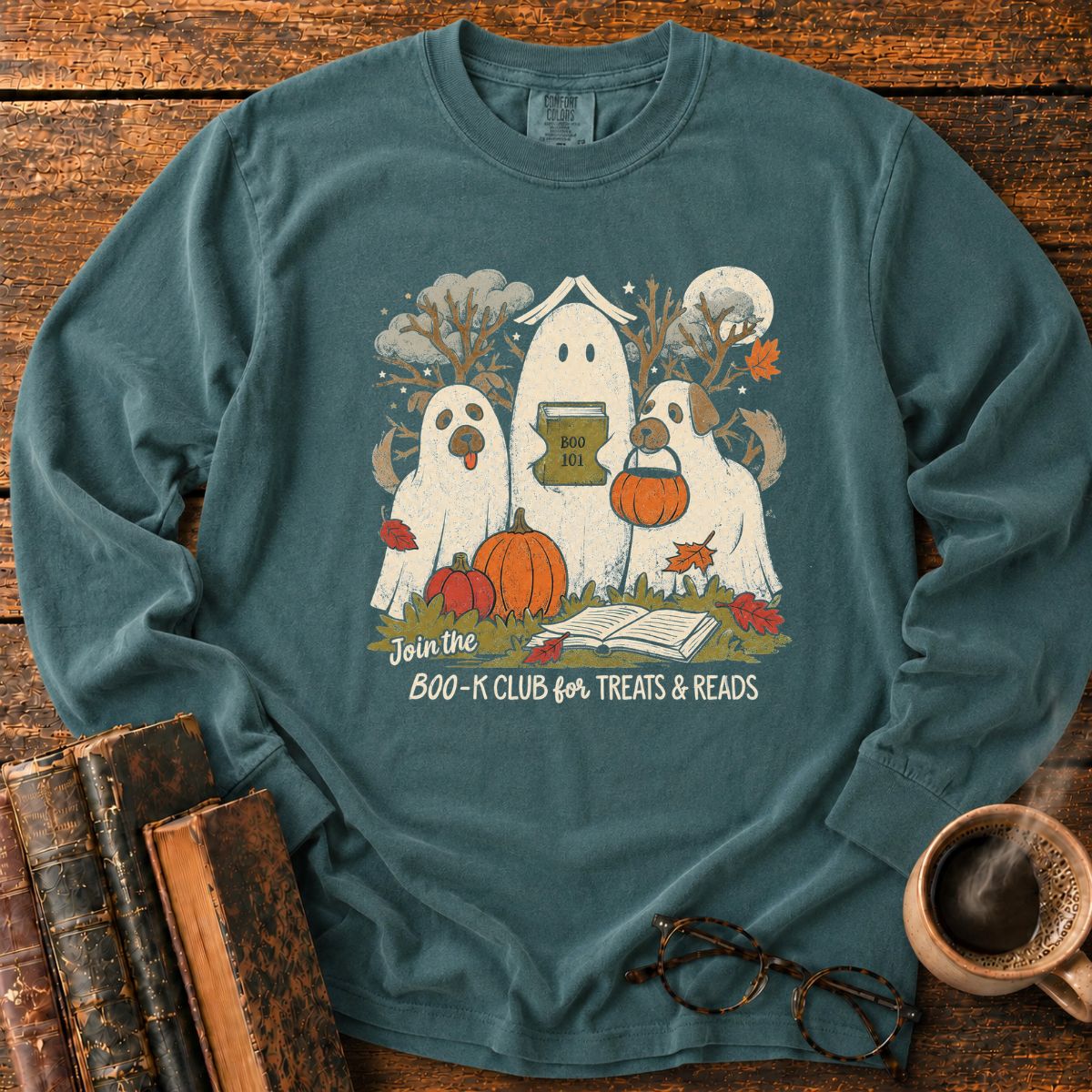 Boo-k Club Halloween LS T-Shirt