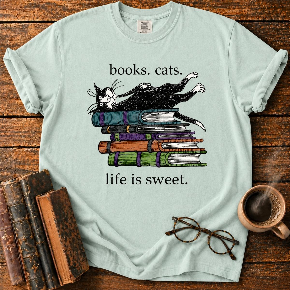 Books, Cats, and Sweet Life T-Shirt