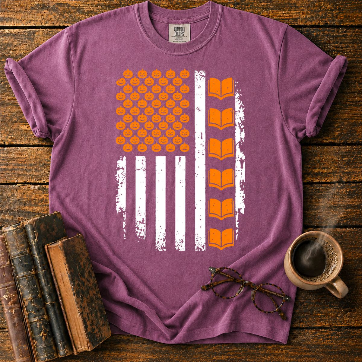Flag Spooky Bookish T-Shirt
