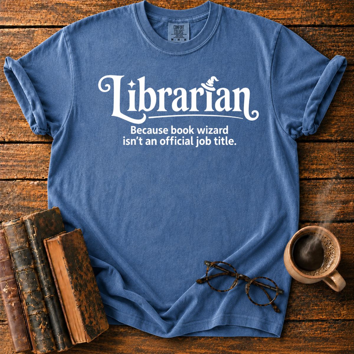 Librarian Book Wizard Funny T-Shirt