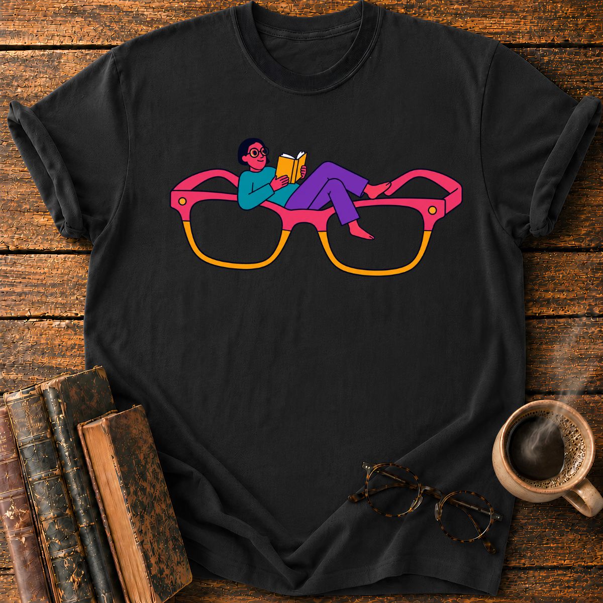 Reader on Oversized Glasses T-Shirt