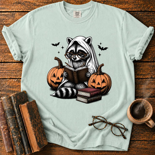 Raccoon’s Halloween Reading T-Shirt