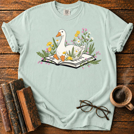 Whimsical Goose in Bloom T-Shirt