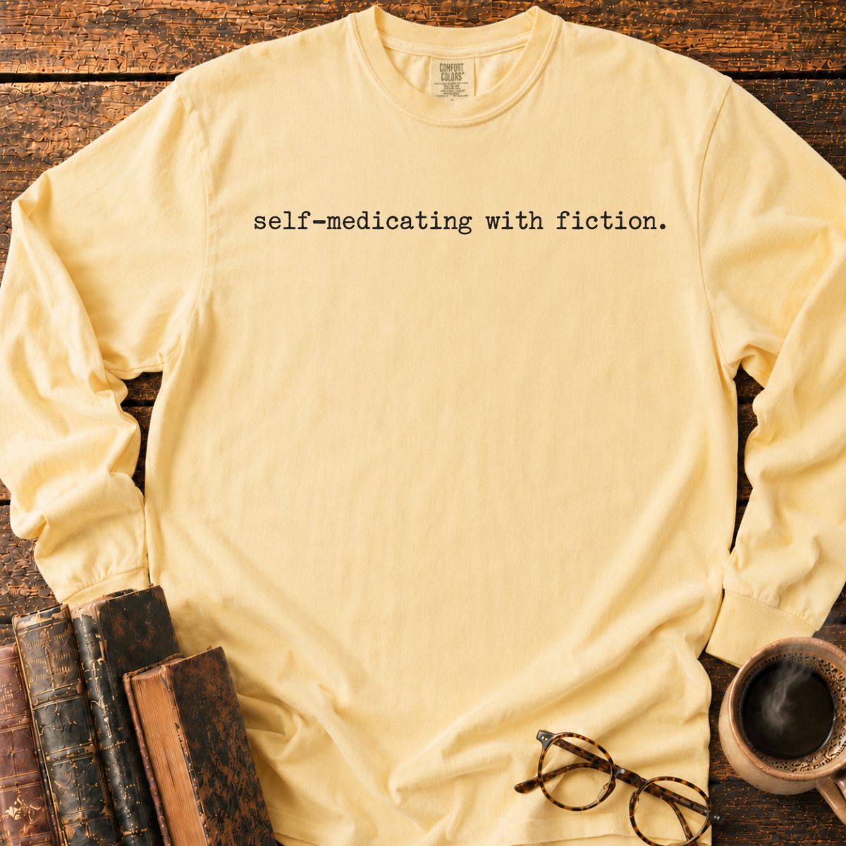 Self Medicating With Fiction Minimalist LS T-Shirt