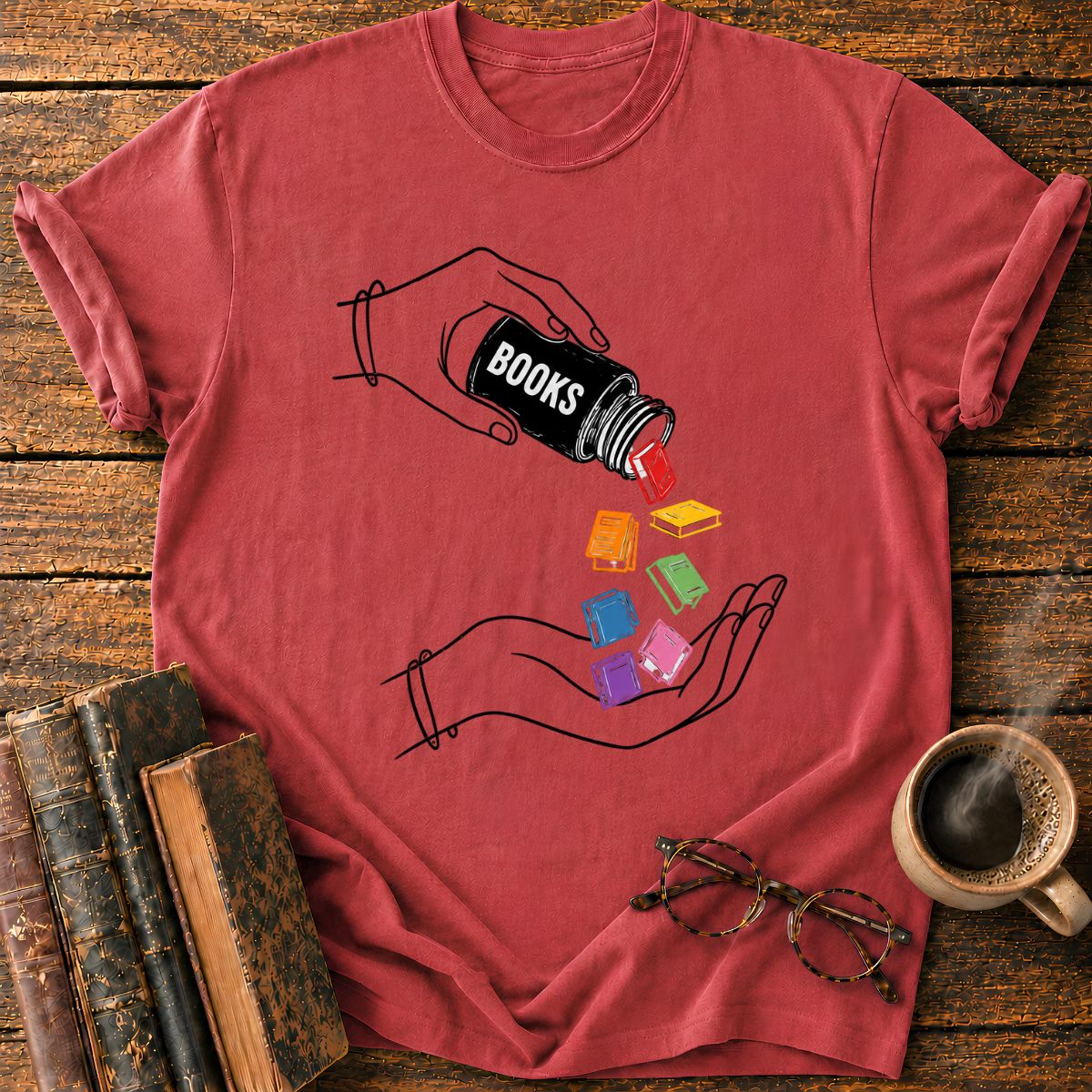 Pouring Books into Open Hands T-Shirt
