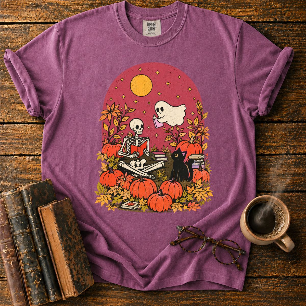 Fall Pumpkin Patch Skeleton T-Shirt