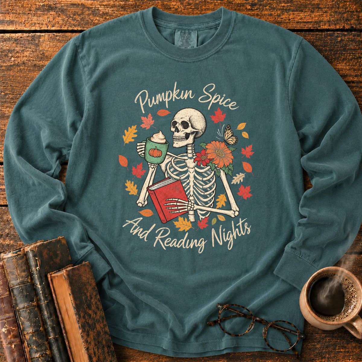 Pumpkin Spice And Reading Nights LS T-Shirt