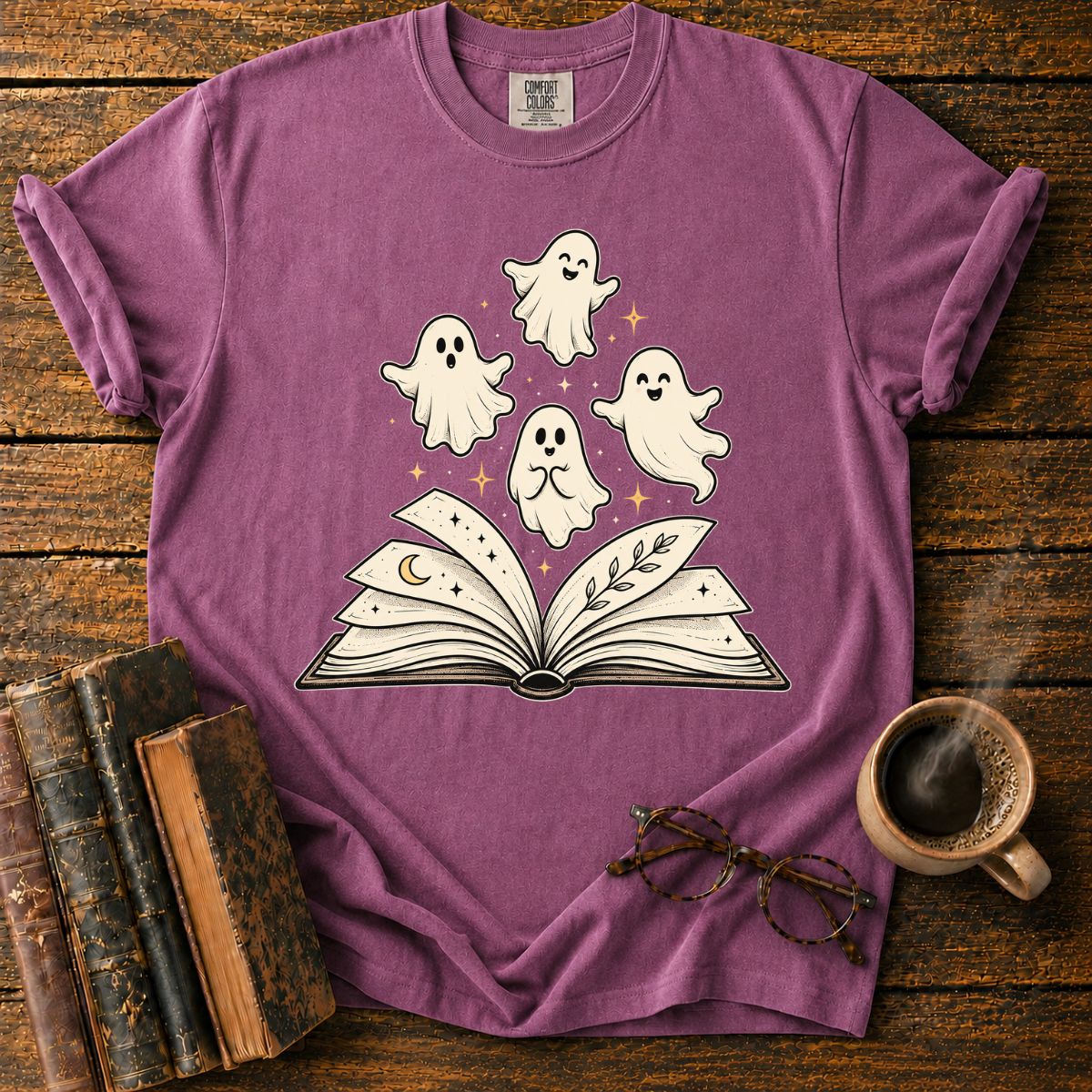 Ghosts Rising from a Magical Book T-Shirt
