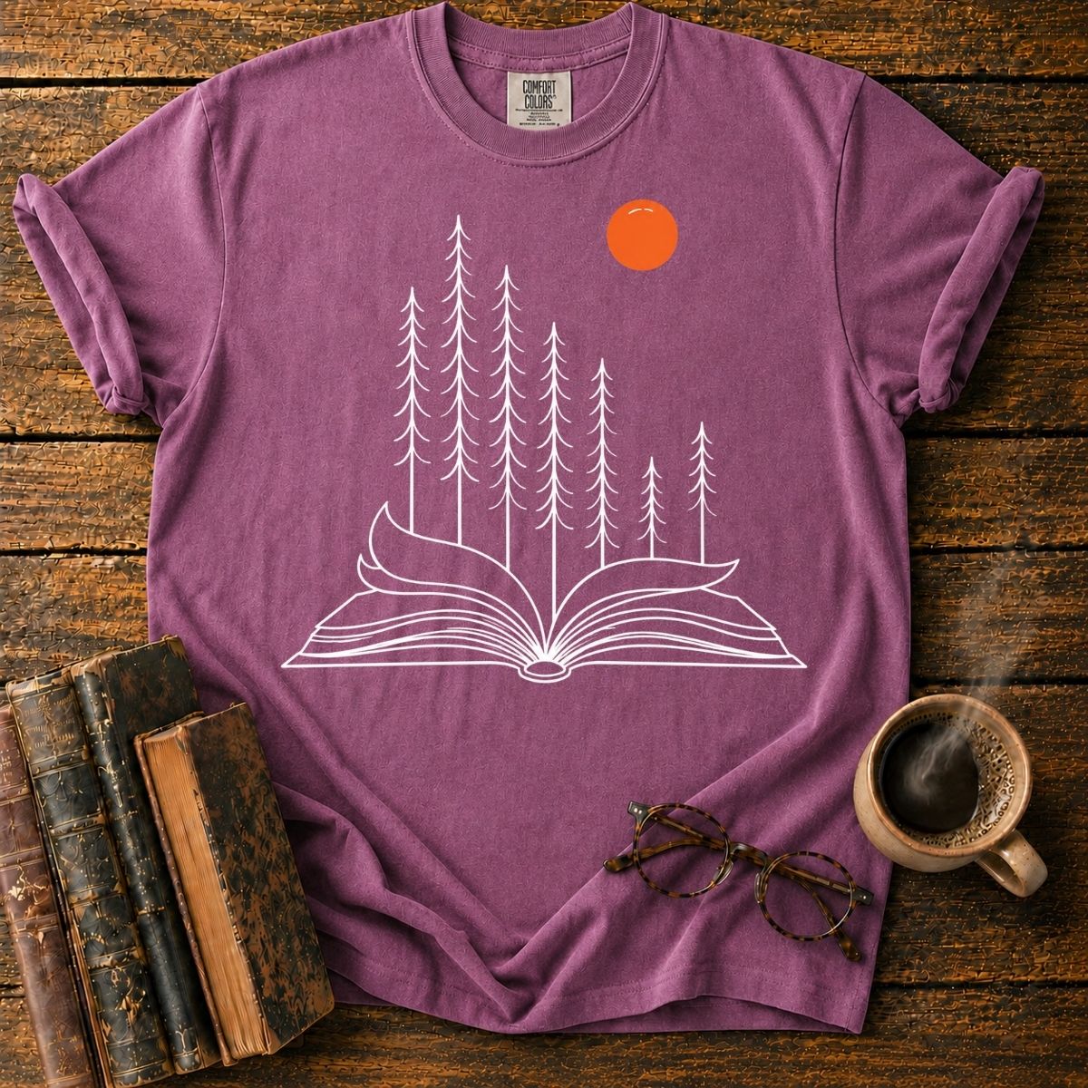 Forest of Pages at Sunset T-Shirt