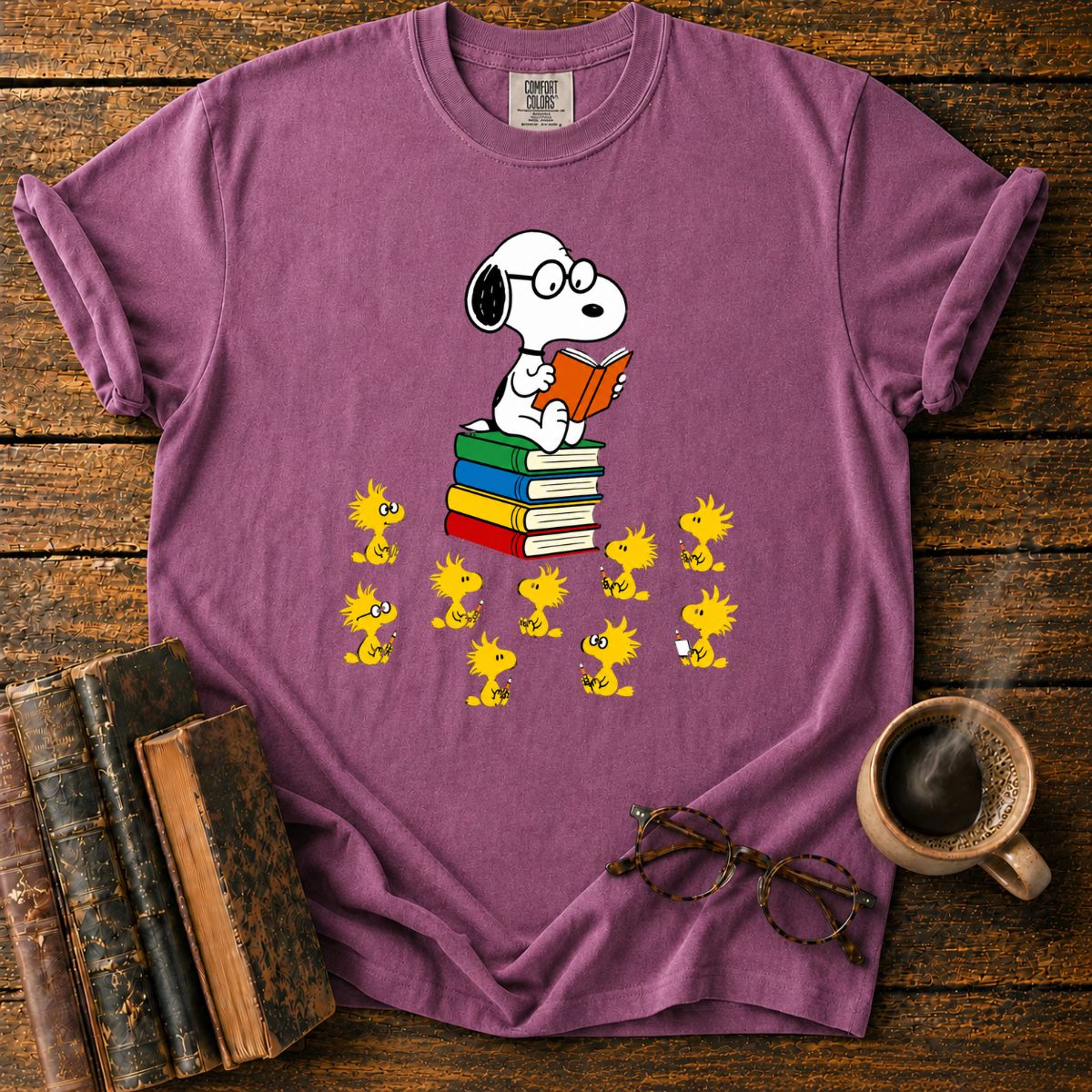Snoopy’s Woodstock Study Circle T-Shirt