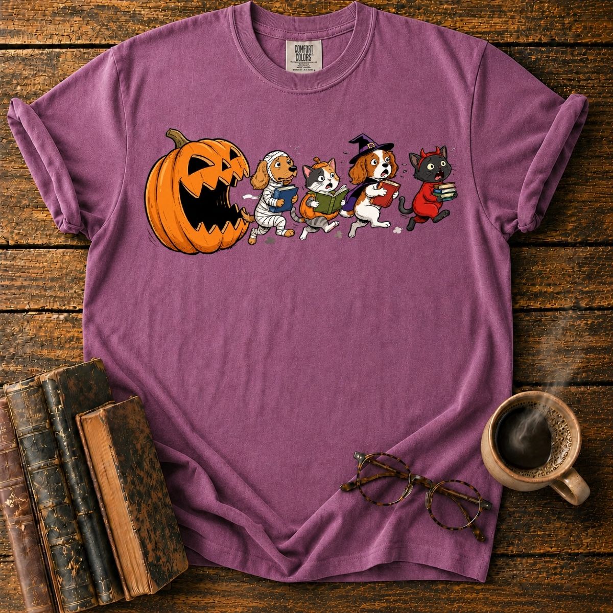 Halloween Bookish Pet Parade T-Shirt