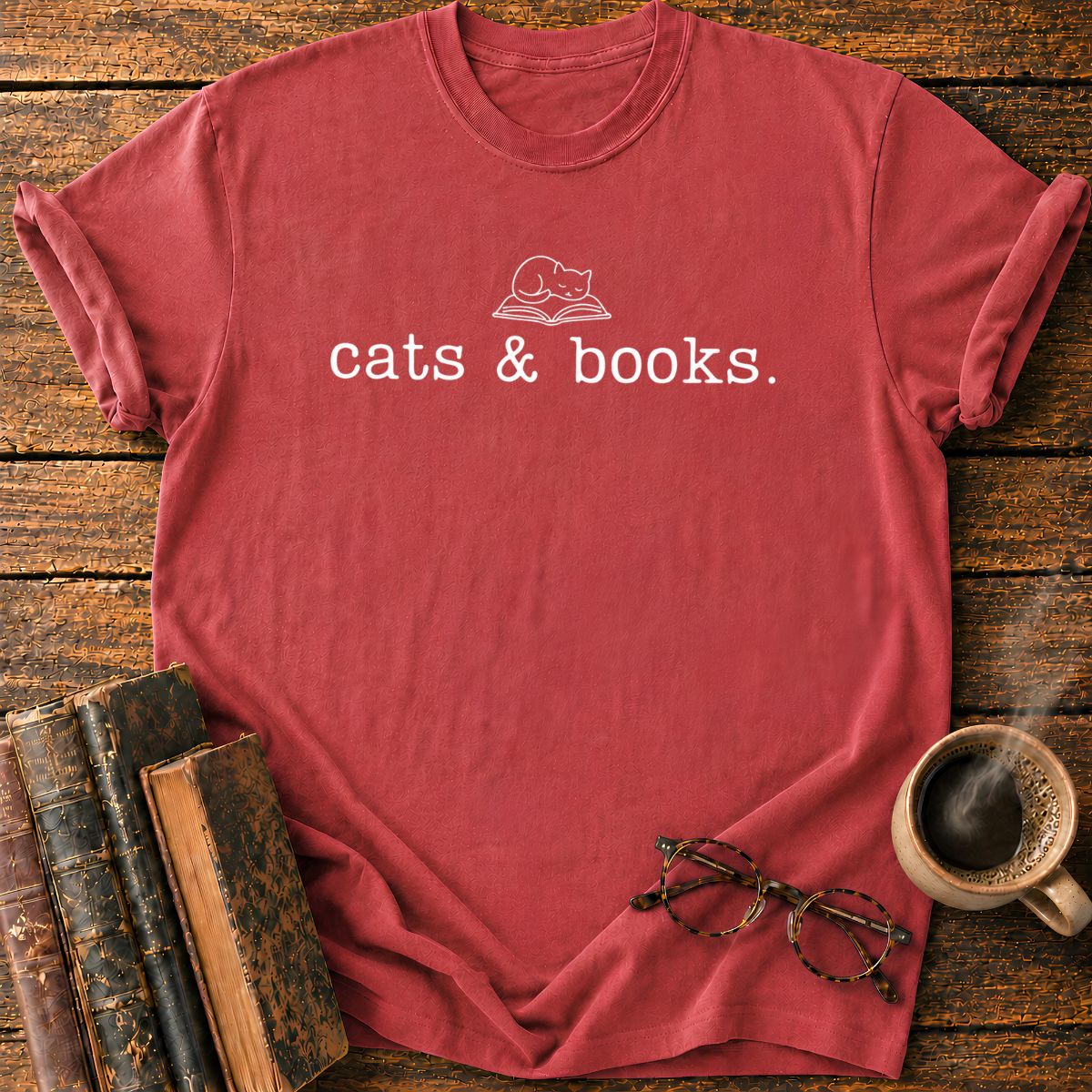 Cats & Books T-Shirt
