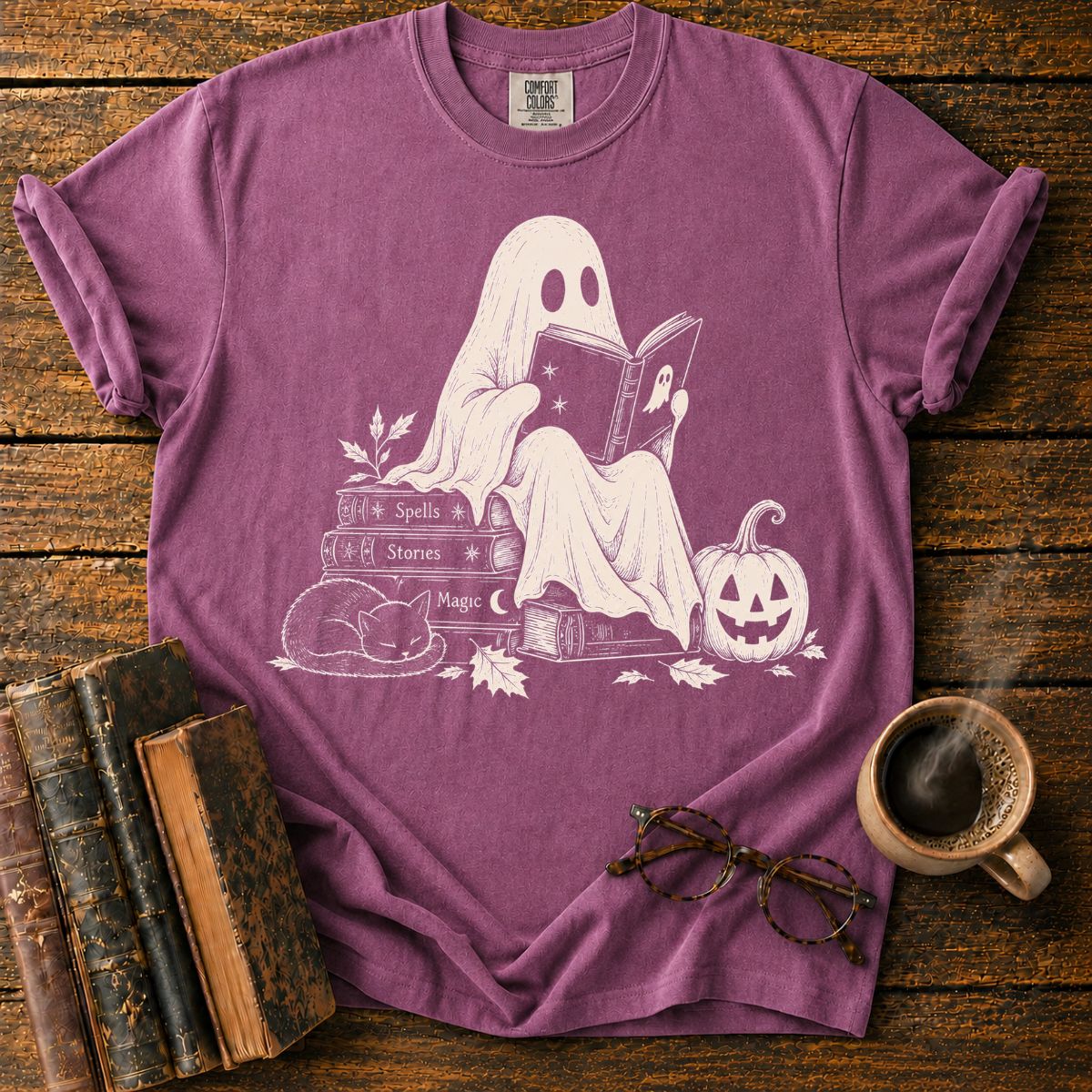Cozy Ghost’s Halloween Storytime T-Shirt