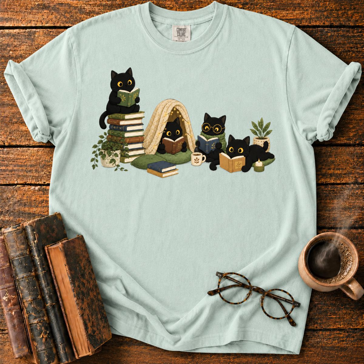 Cats & Books T-Shirt