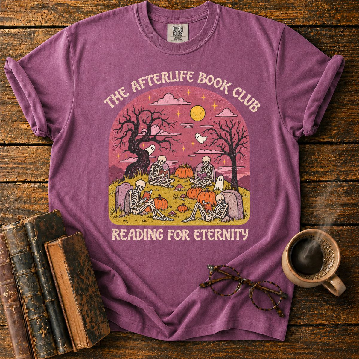 Afterlife Book Club Skeleton T-Shirt