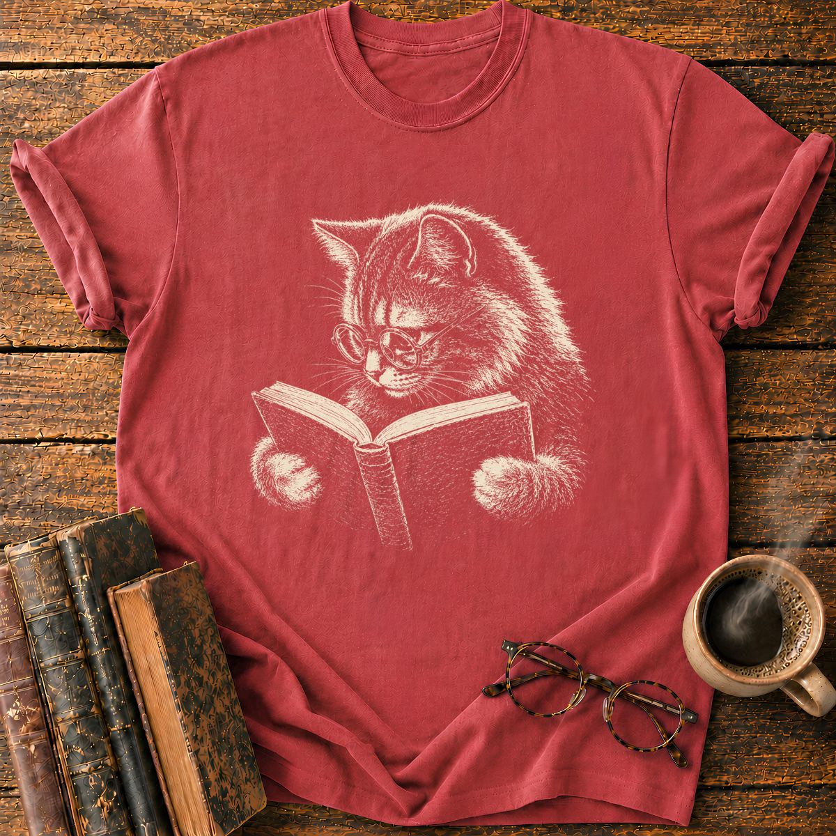 Bookish Cat T-Shirt