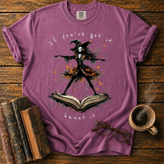 Haunted Witch on an Open Book T-Shirt