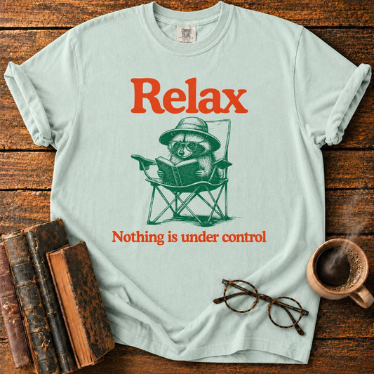 Relaxing Raccoon Reading T-Shirt