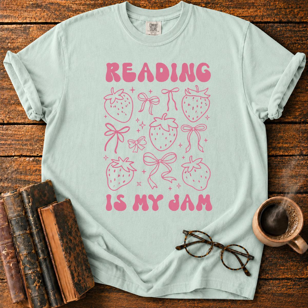 Strawberry Reading Is My Jam T-Shirt