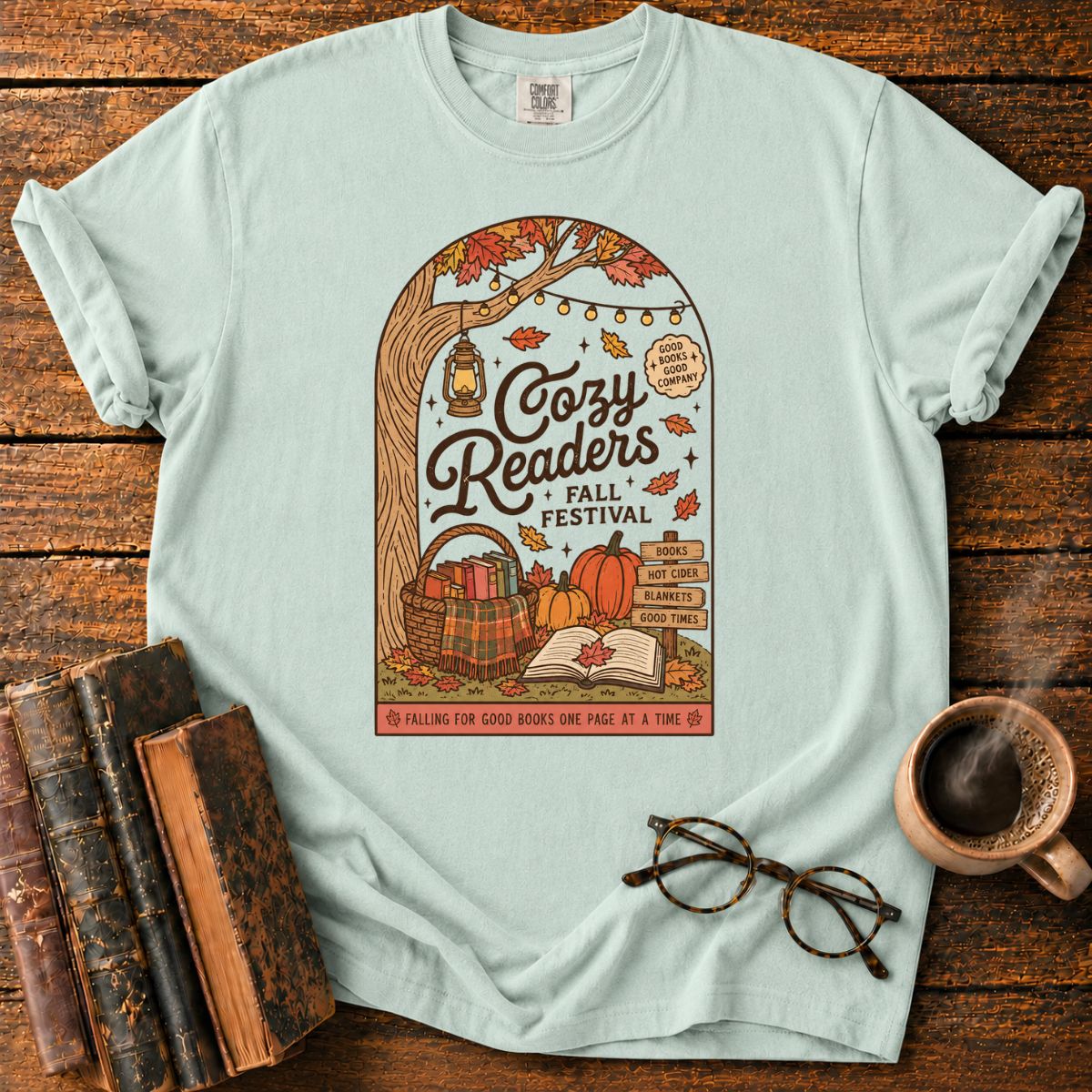 Cozy Readers Fall Festival T-Shirt