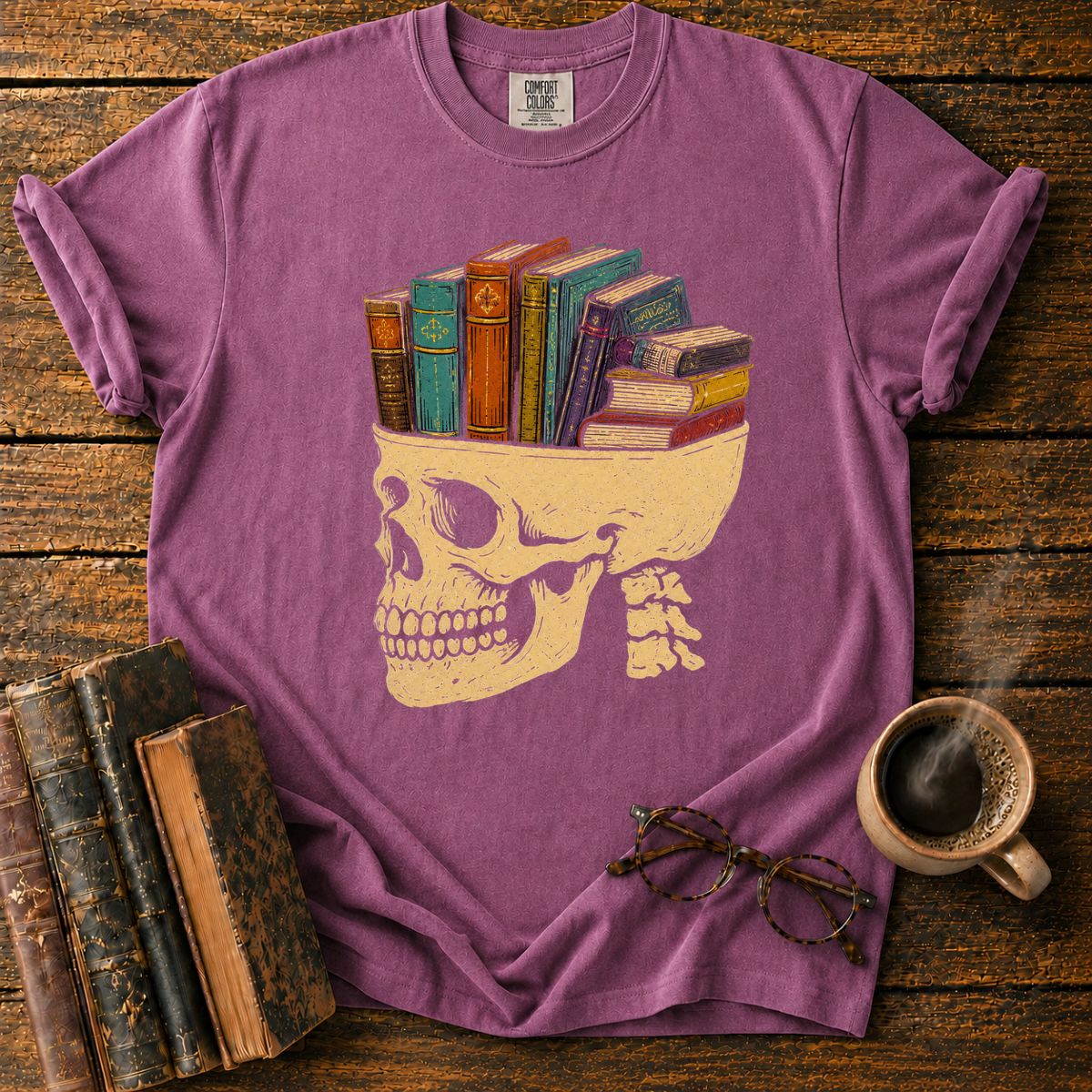 Skull of Stacked Stories T-Shirt