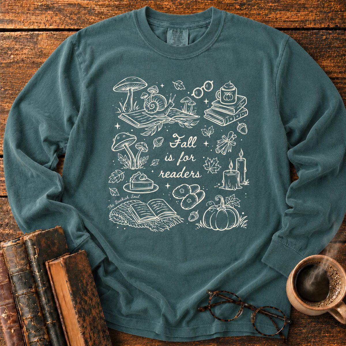 Fall Is For Readers Cozy LS T-Shirt