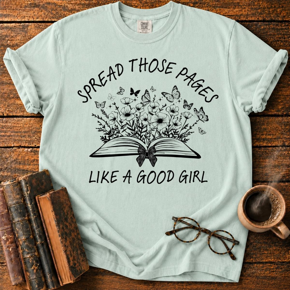 Spread Those Pages Floral Book T-Shirt