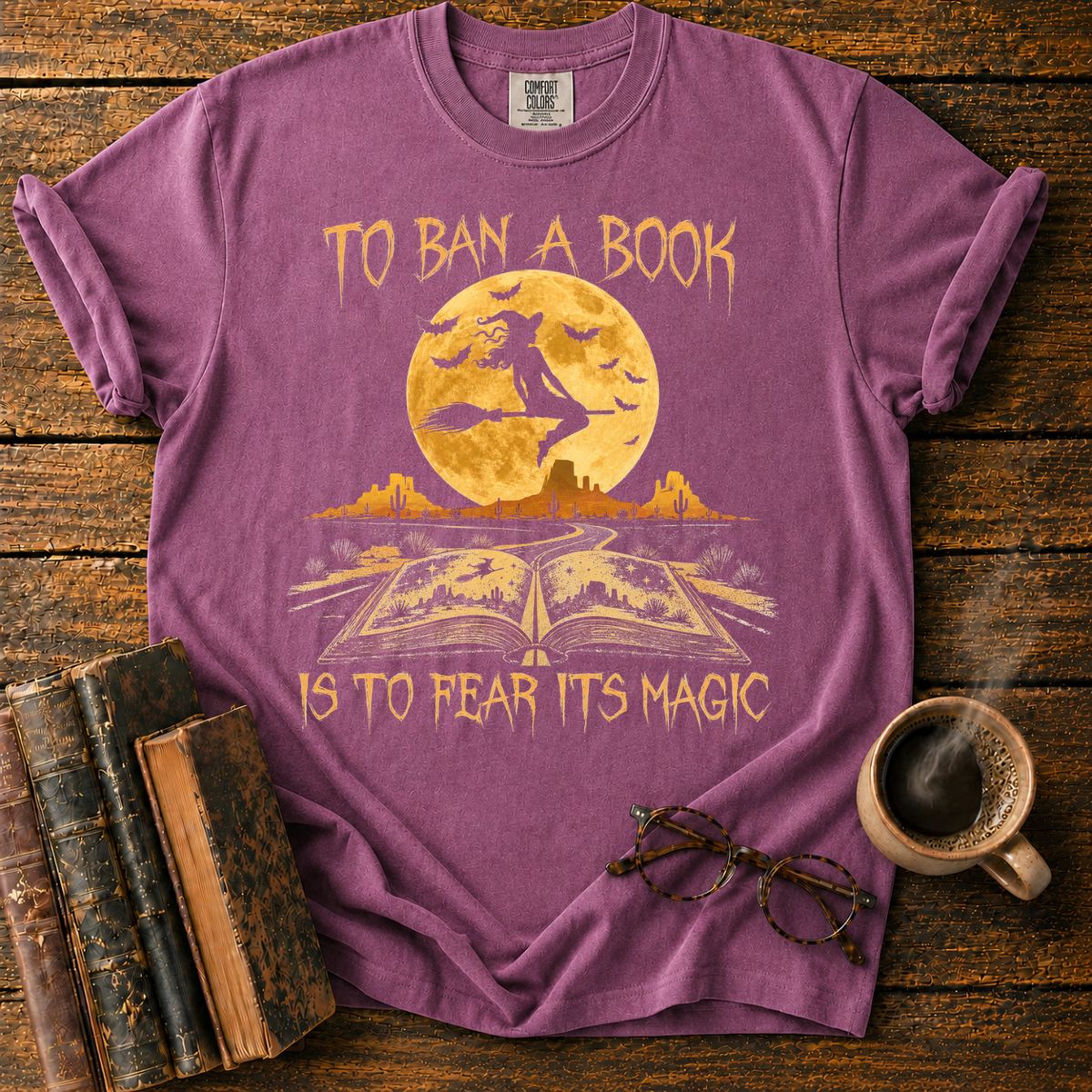 Magic Book on the Desert Highway T-Shirt