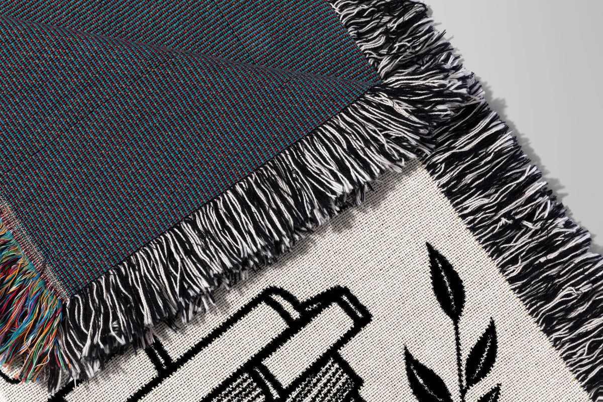 Shhh Mom Reading Woven Blanket