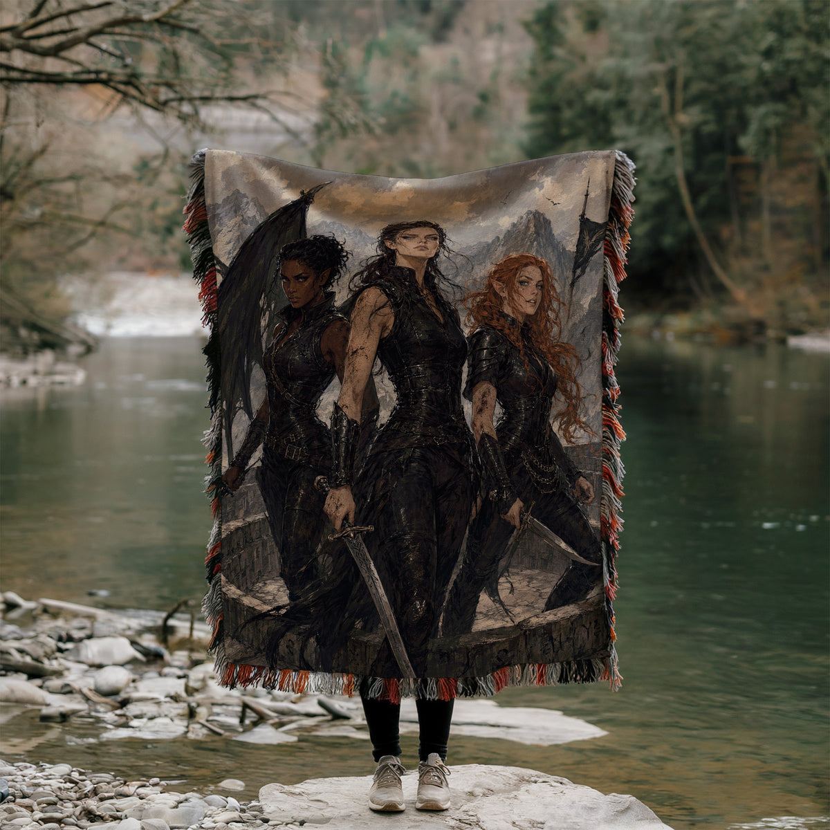 Night Court Woven Throw Blanket