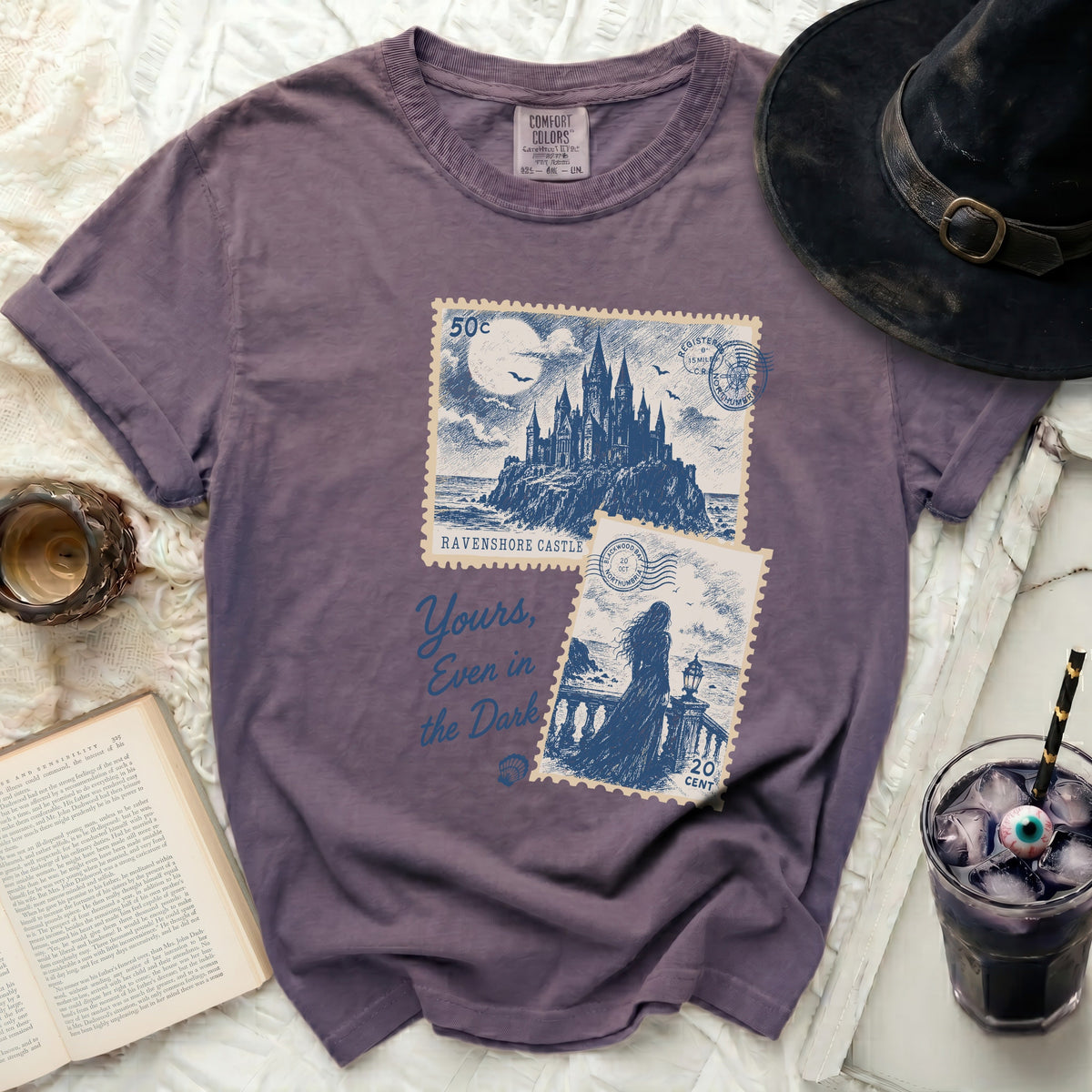 Yours in the Dark Stamp Art Tee