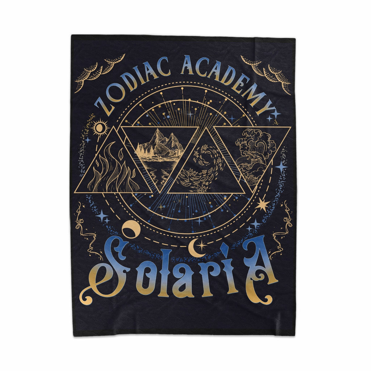 Zodiac Academy Solaria Elemental Powers Velveteen Plush Blanket
