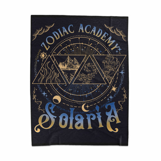 Zodiac Academy Solaria Elemental Powers Velveteen Plush Blanket