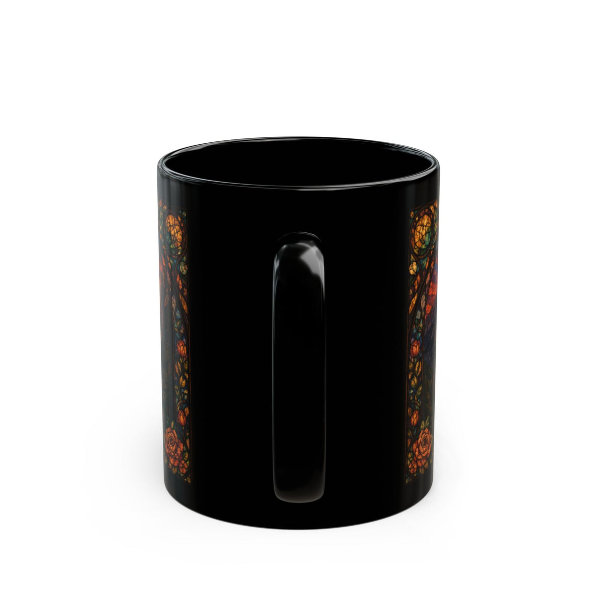 Golden Hour Dragon Stained Glass Mug