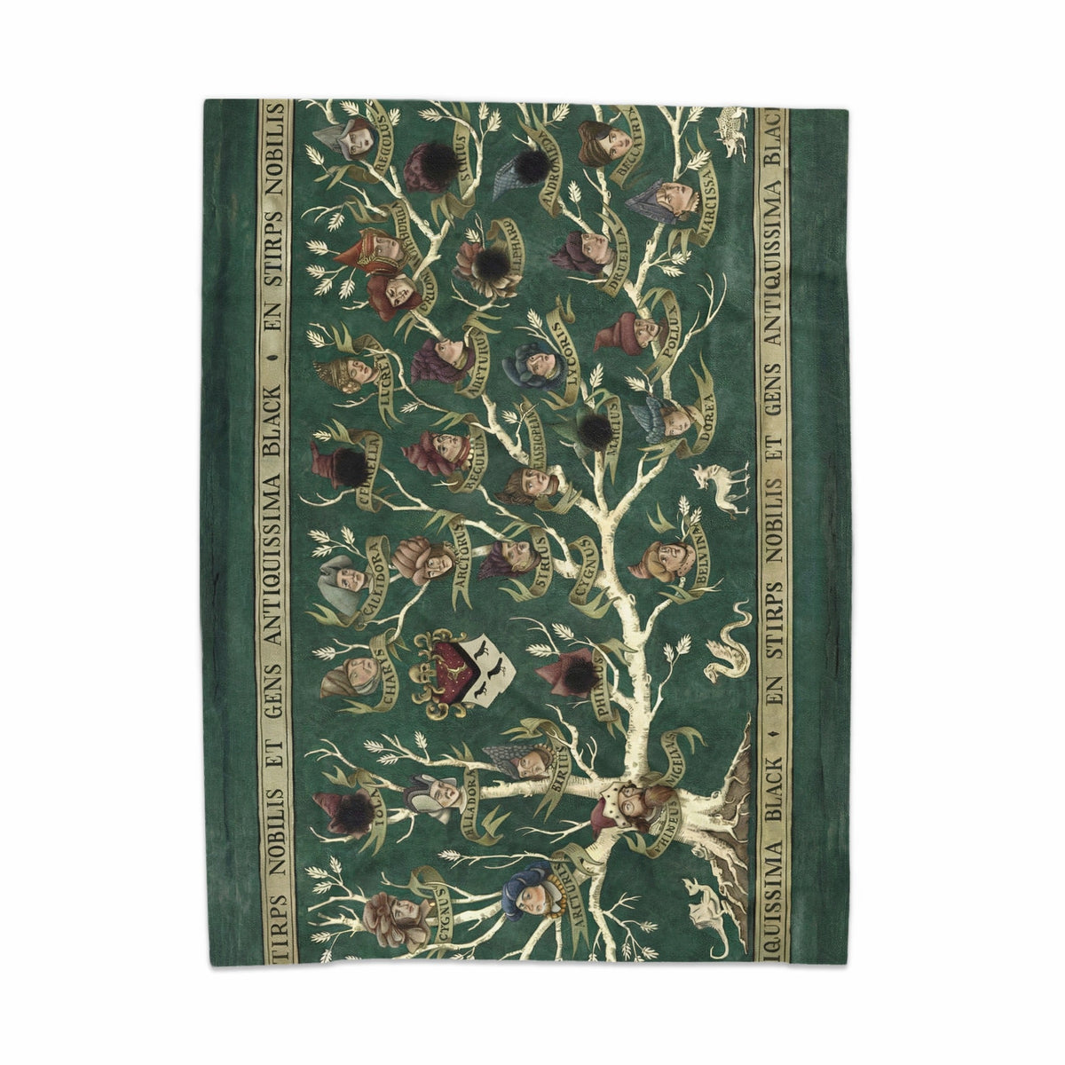 Wizard Family Tree Velveteen Plush Blanket